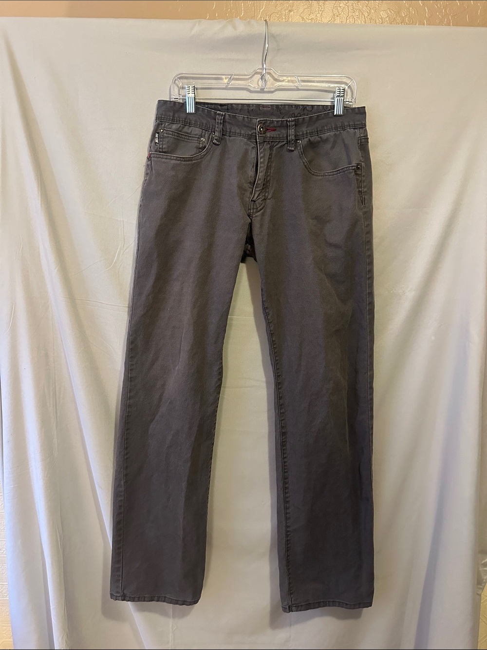 Zoo York Men’s Straight Jeans in Charcoal Gray